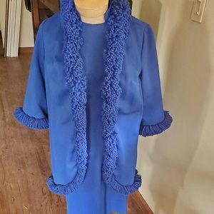 Vintage dress with fringe jacket